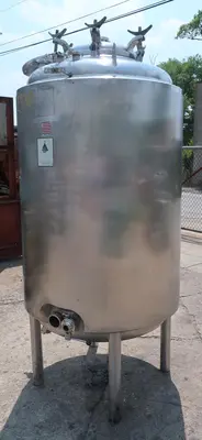 SPC9010  Reactor 250 gallon capacity Precision Stainless, Inc bioreactor 45 PSIG @ 350 degrees F psi internal, 75 PSIG @ 350 degrees F psi jacket, 316 SS
