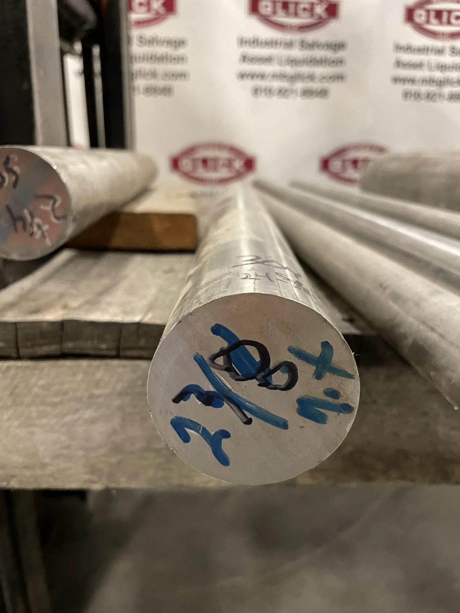 2-3/8” x 24-5/16” Solid Stainless Nitronic 60 Rod/Round Bar Stock