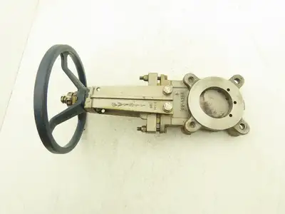 Fabri-Valve C67 Knife Gate Valve Size 3 Bi-Directional Rising Stem 316 Stainless