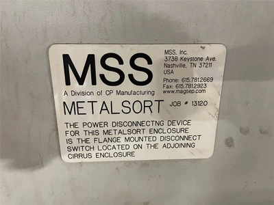 MSS Optical / Infrared Sort Line With Bale Breaker, Capable Of Up To 10,000 LBS/HR