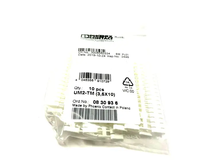 New | in-Stock PHOENIX CONTACT WHITE MARKER SET FOR TERMINAL BLOCK Terminal Blocks | Maverick Industrial Sales #1110556