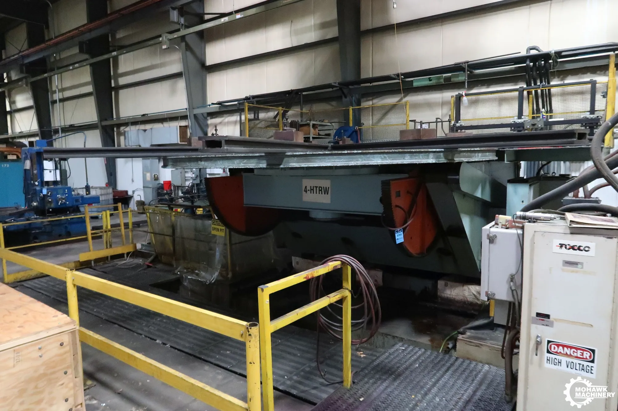 74,000 LB ARONSON "GE850" GEARED ELEVATION VARIABLE SPEED WELDING POSITIONER w/168” DIAMETER TABLE