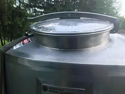 400 Gal Golden Seal Process Equipment Vertical Stainless Steel Tank W/Top Manway