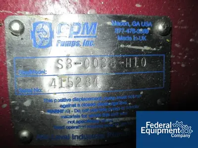USED GPM 2" GPM ROTARY LOBE PUMP, S/S
