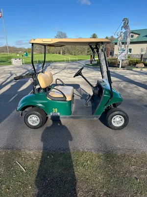 (1) 2017 E-Z-Go golf cart with a Kawasaki gas engine, model 625111G01, includes canopy, ball cover, ...