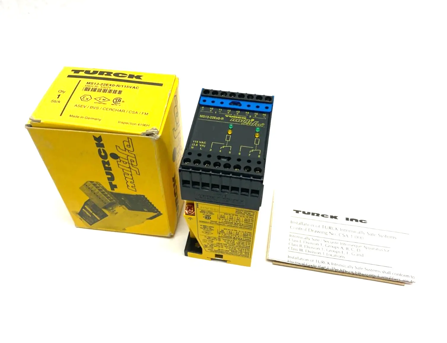 New | in-Stock Turck Multi-Safe Switching Amplifier Relay 2-Channel 53224 Relays & Switches Michigan US | Maverick Industrial Sales #1393080