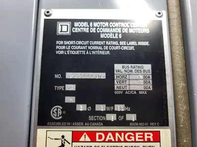 USED SQUARE D MODEL 6