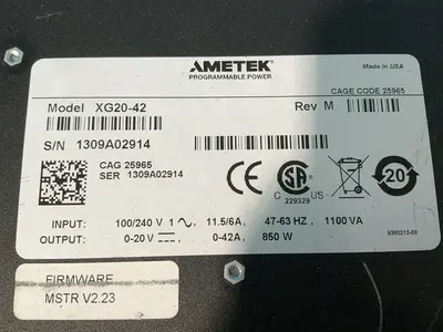 Used AMETEK XG2042 DC Power Supplies Ohio US | HGR 24 #1463358