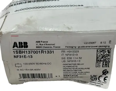 NEW ABB 1SBH137001R1331 CONTACTOR RELAY NF31E-13