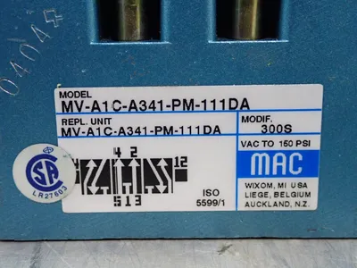 New | in-Stock MAC MVA1CA341PM111DA Pumps Ohio US | HGR 24 #781082