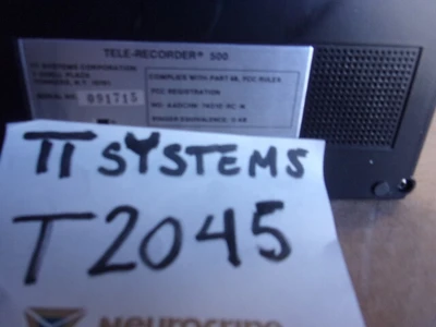 USED TT SYSTEMS TELE-recorder 500