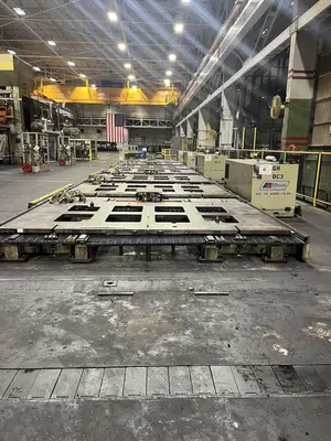1500 Ton Fagor Model LE4-1500-400-2500 4 point Link drive lead press with 3- 1000 ton Danly model U4-1000-180-96 Straight side underdrive press. Full tandem line. SIemans cnc controls.