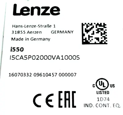 NEW LENZE I5CA5P02000VA1000S CONTROL UNIT I550 PROFIBUS-DP