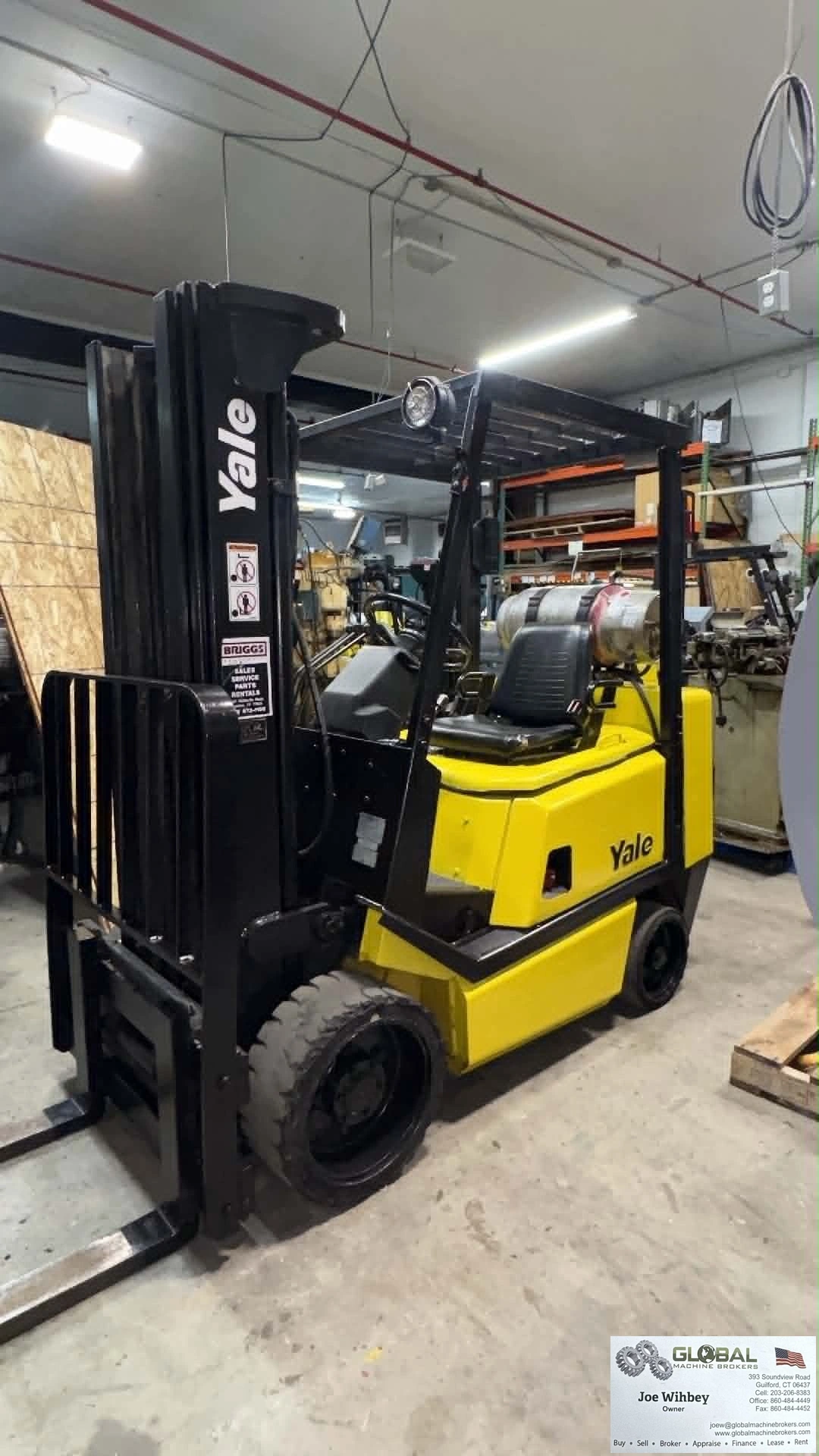Yale GC050TFNUAF083 5,000lb Capacity LPG Forklift 188" Lift, w/ Side Shift