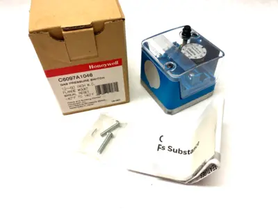 USED HONEYWELL GAS PRESSURE SWITCH FLANGE MOUNT 12-60IN WC