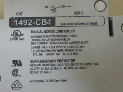 USED ALLEN BRADLEY 1492-CB1/G030 SER C
