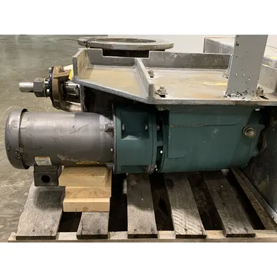 Used 10" diameter Flo-tronics Rotary Airlock Feeder Stainless Steel Valve