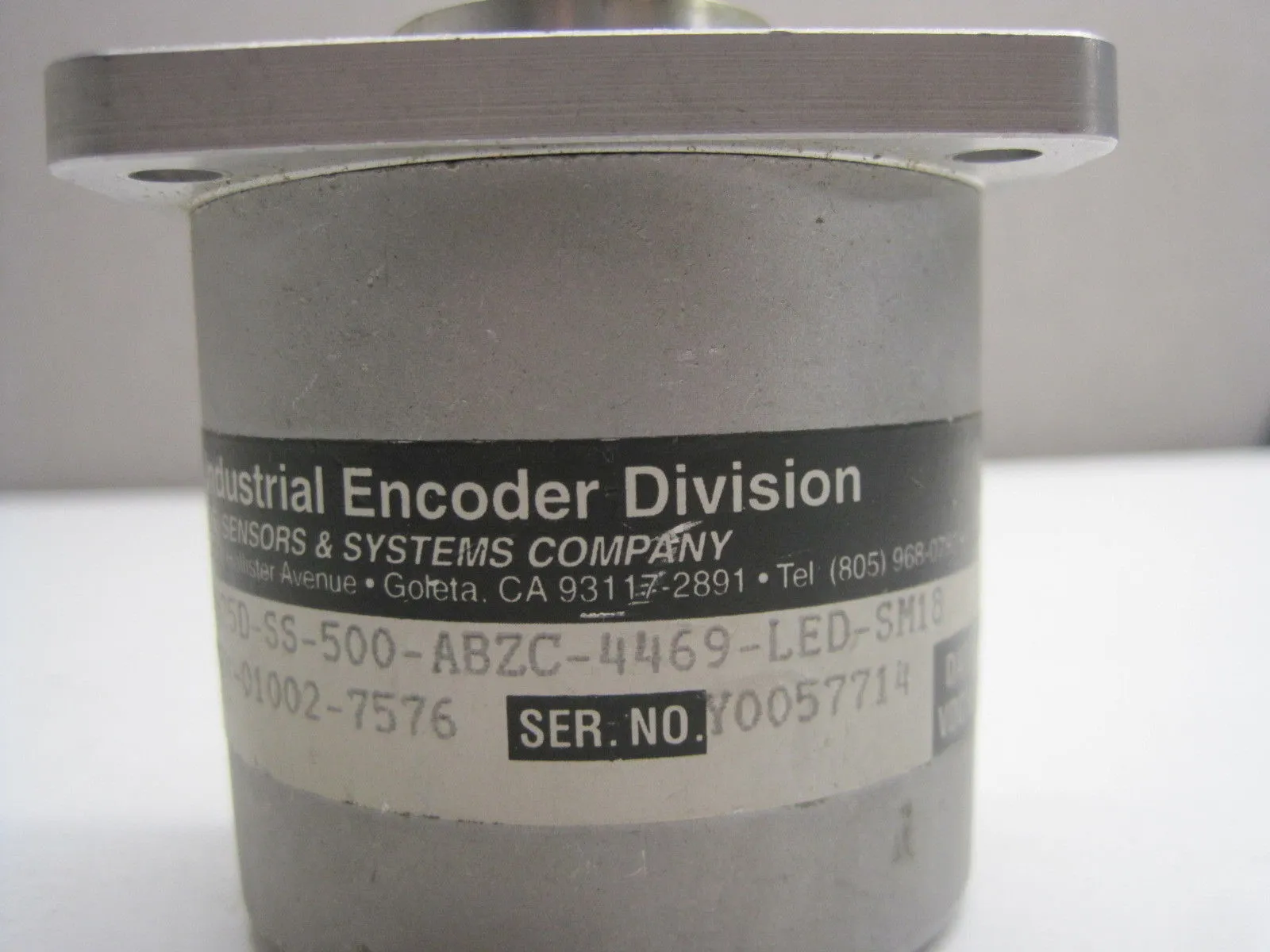 USED BEI INDUSTRIAL XH25D-SS-500-ABZC-4469-LED-SM18 ENCODER