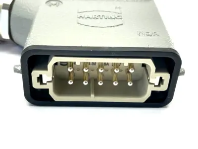 19 20 010 1540,09 20 010 2612 | Harting 19 20 010 1540 Hooded Insert Connector Male 09 20 010 2612 - Used