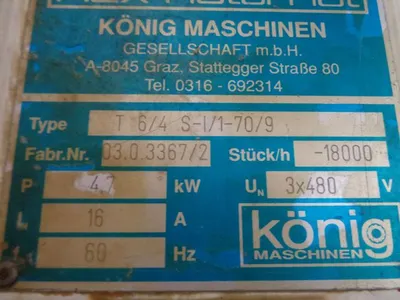 Used KONIG T 6/4 S-L/1-70/9 Dough Dividers California US | BakeryEquipment.com #1554624