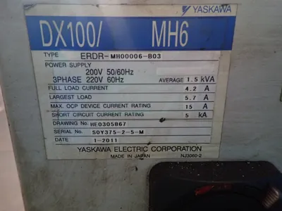 USED 2011 YASKAWA ELECTRIC MH6