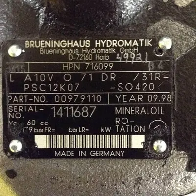 USED BRUENINGHAUS HYDROMATIK L A10V O 71 DR/31R-PSC12K07-SO420