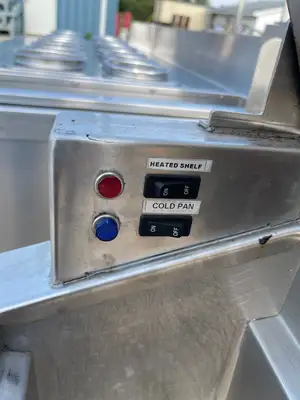 Used Randell Used 60" Randell Equipment Stand Work Station Table Heated Shelf with Refrigerated Well - SS232 Food Prep Tables Illinois US | Falcon Restaurant Supply #1375985