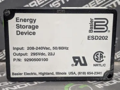 Basler Electric ESD202 Energy Storage Device 9290500100 Used