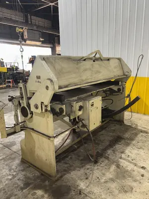 8' X 10 GAUGE CHICAGO DREIS & KRUMP MODEL #8135-6 POWERED BOX & PAN FINGER BRAKE: STOCK #23777