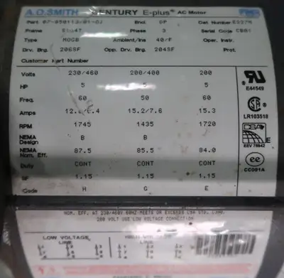 USED A.O. SMITH E227M