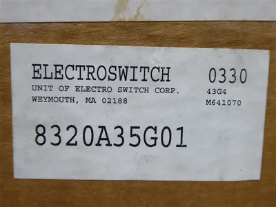 Electroswitch 8320A35G01 Synchroscope Power Block New NIB