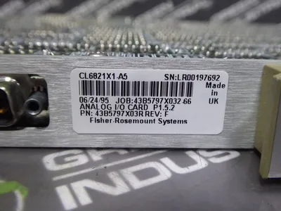 Fisher Rosemount CL6821X1-A5 Analog I/O Card P1.5.2 43B5797X03R Rev. F Used