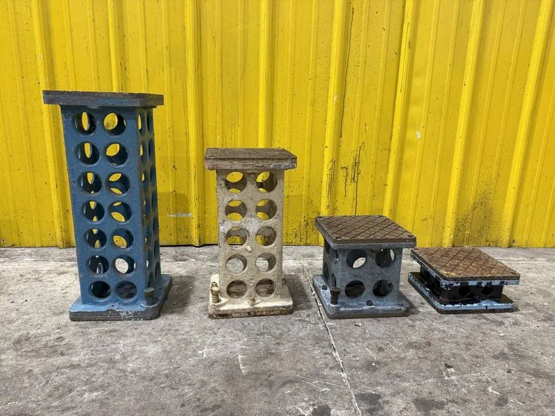 (16) 20", 15" , 8" & 4" HIGH x 8" x 8" ALUMINUM RISER BLOCKS: YOBRO #25416