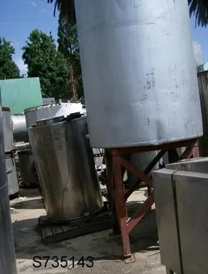 Tank, 840 Gallon, 316 Stainless Steel, 57" x 7', FB/OT, Agitated, 5 HP #S735143