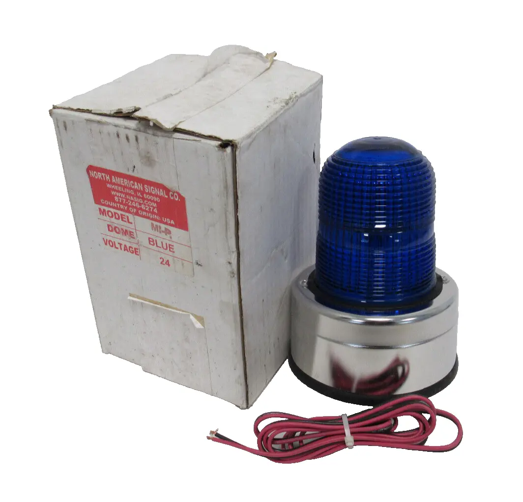 NEW NORTH AMERICAN SIGNAL MIP LIGHT BLUE 24V MIP-24B