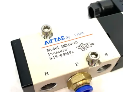 USED AIRTAC SOLENOID VALVE 5/2-WAY NAMUR SERIES, INTERNAL PILOT