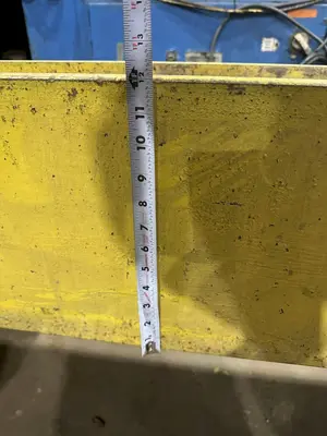144" WIDE HYDRAULIC CLAMPING FIT-UP TACKING PRESS, FOR WELDING I-BEAMS: STOCK #19478