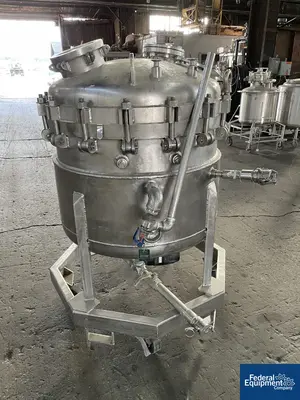 USED Brighton 100 Gal Brighton Jacketed Receiver, 316L S/S, 50/50#