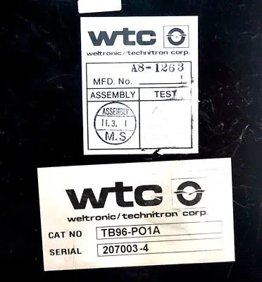 USED WELTRONIC TB96-PO1A DATA ENTRY PANEL TB96PO1A