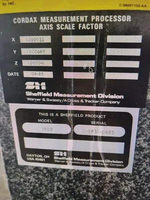SHEFFIELD BENDIX CORDAX 1808 Coordinate Measuring Machines | Asset Exchange Corporation (4)