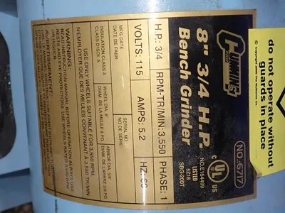 Used CUMMINGS 6717 Pedestal Type Grinders (Double End) Ohio US | HGR 24 #933806