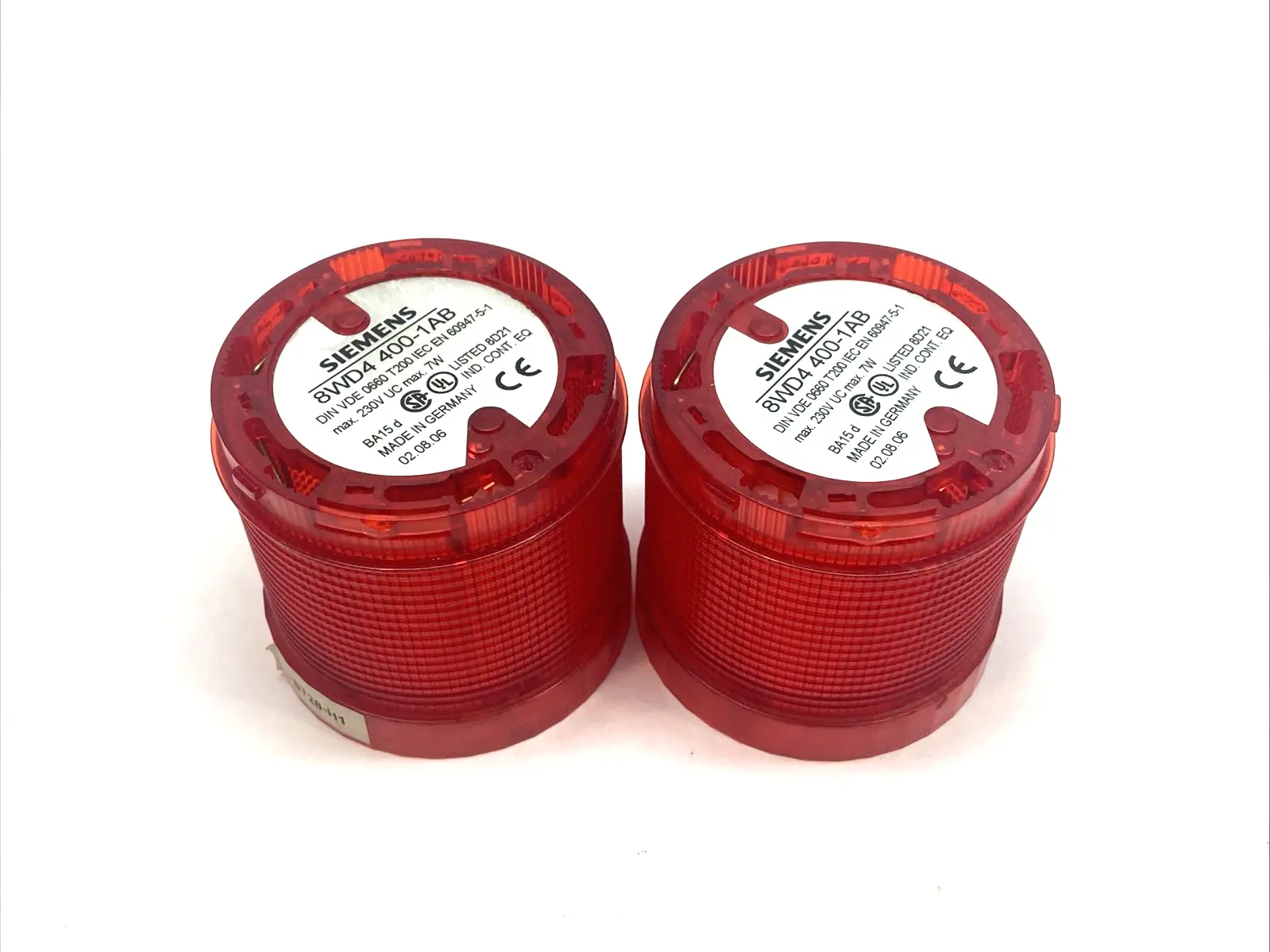 Used Siemens Red Signal Stack Light 230V 7W LOT OF 2 Light Source Equipment Michigan US | Maverick Industrial Sales #1395955