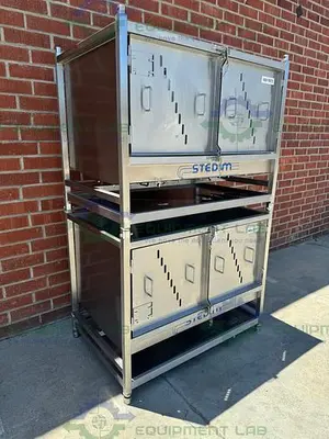 USED SARTORIUS STEDIM STAINLESS STEEL DOUBLE STACK 500 LITER PALLETTANK