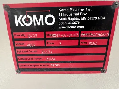 2003 KOMO VR 512 MACH ONE Routers | Pro Tech Machinery (15)