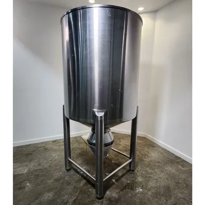 Used Stainless Steel Sanitary Dry Storage Bin Hopper - 32 Cu/Ft
