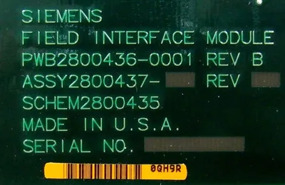 USED SIEMENS 505-7202 FIELD INTERFACE MODULE 5057202 PWB2800436-0001 2800437