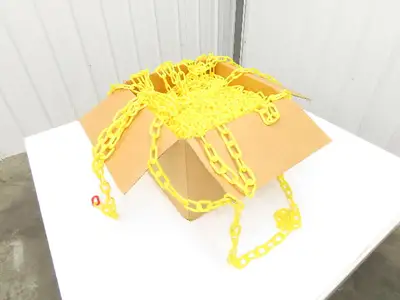 Grainger 38EX18 Safety Chain Barrier Yellow Polyethylene 2" Links 500' Length