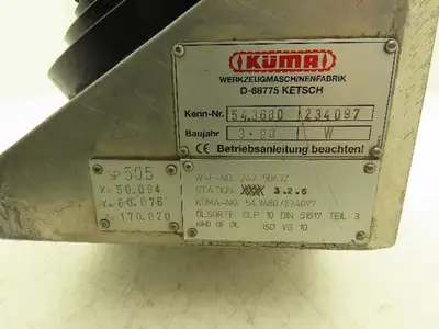 KUMA Werkzeugmaschinenfabrik Spindle Head 54.3680 / 234097 SP505
