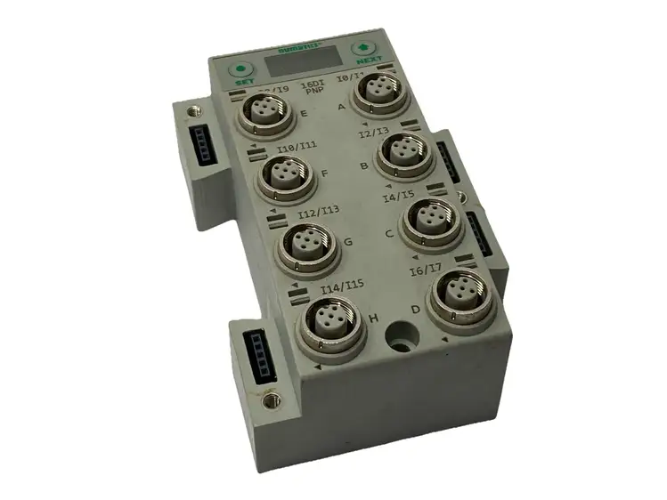Used NUMATICS DIGITAL I/O MODULE 16X PNP INPUT 5-PIN M12 PORTS PLC Input & Output | Maverick Industrial Sales #1110100