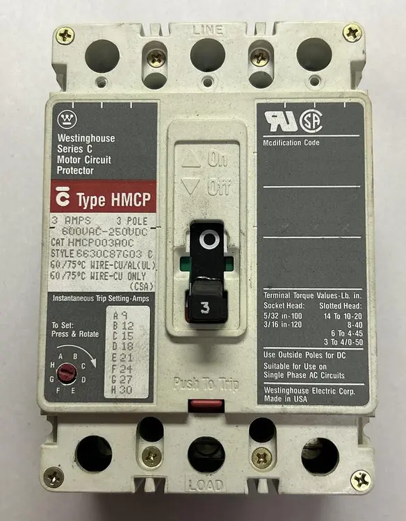 Used WESTINGHOUSE HMCP003A0C Miscellaneous Equipment (Electrical & Power) Ohio US | Surplus Asset Holdings #1210009